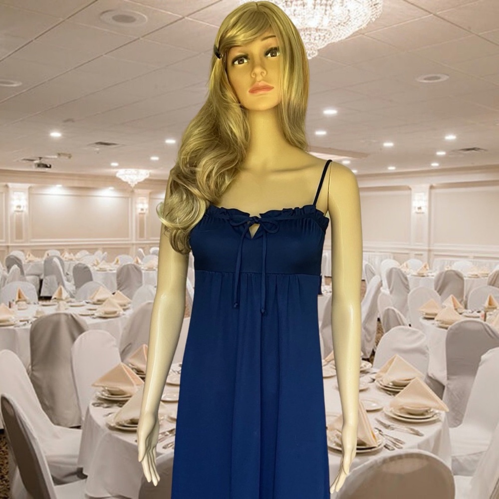 Vintage 1978 Spaghetti Strap Dress with matching Shawl - S